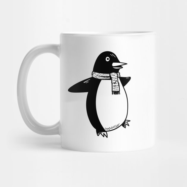 Penguin - Cute Penguin Hand Drawn by KC Happy Shop